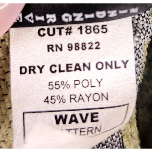 Winding River Womens Tapestry Wave Pattern Boho Artsy 90's  Jacket XL Sage USA - Picture 7 of 11